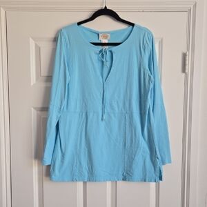 Talbots Sky Blue Long Sleeve Tunic